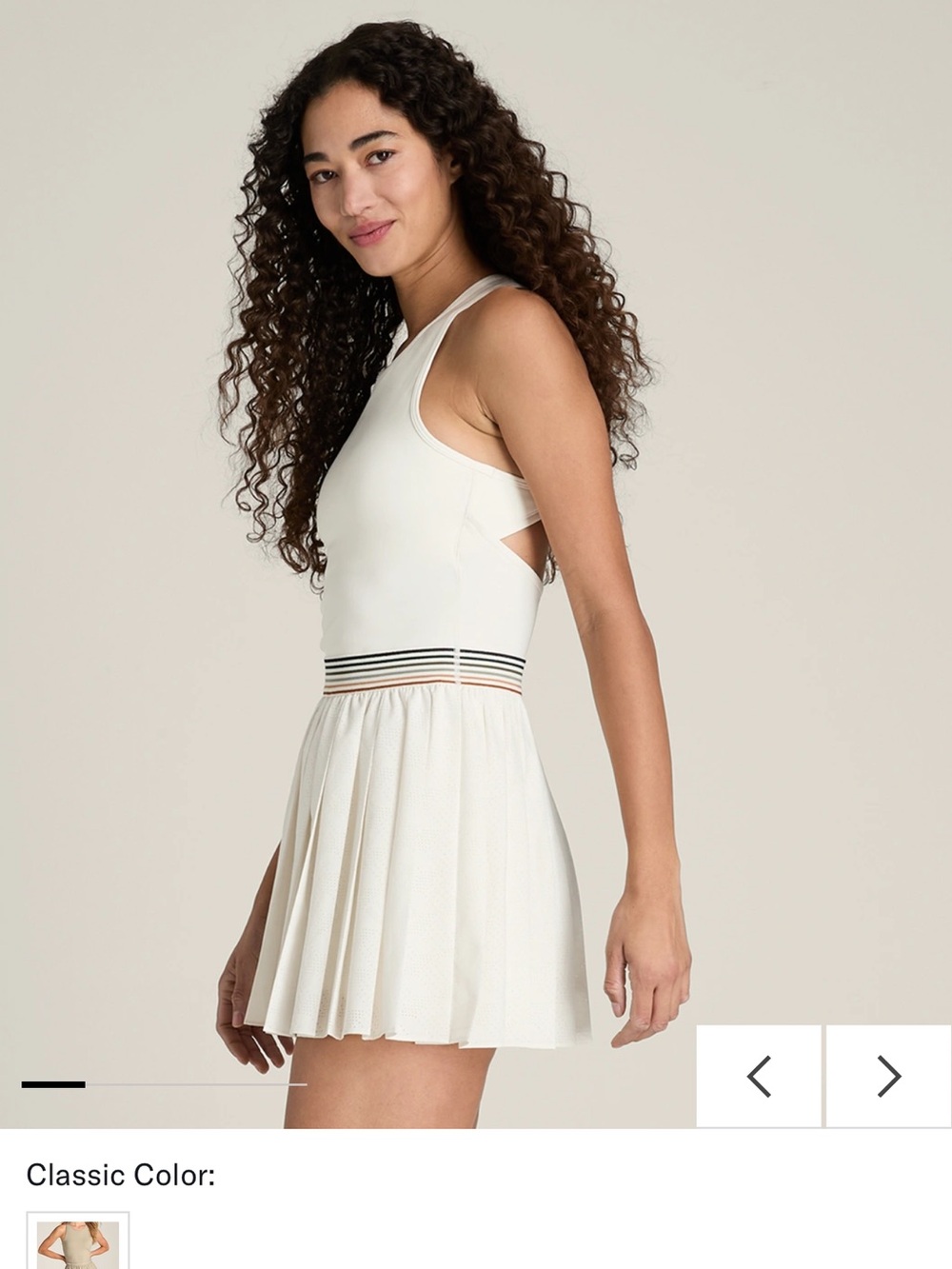 Wilson Laser Cut Pleat Dress, Sandrift, size small, NWT - Picture 2 of 7